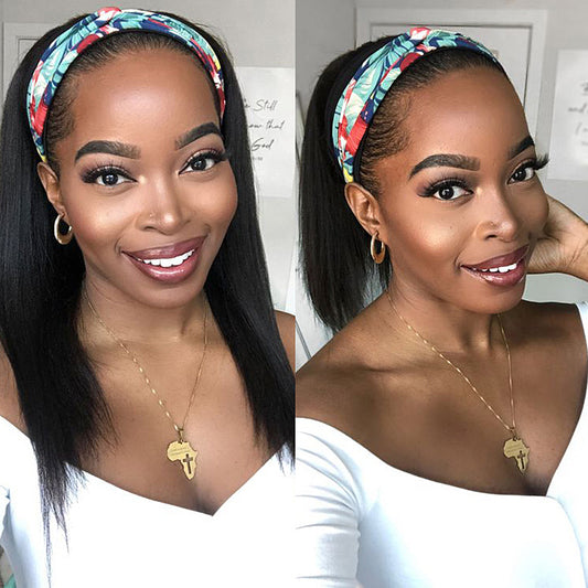 Human Hair 10A Quality headband Wig